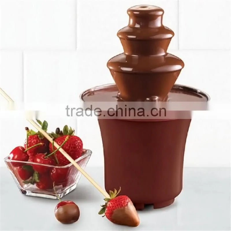 New Mini Chocolate Fountain CF-17 Household 3-Tier Choco Tree EU Standard small Chocolate Fountain Machine for home