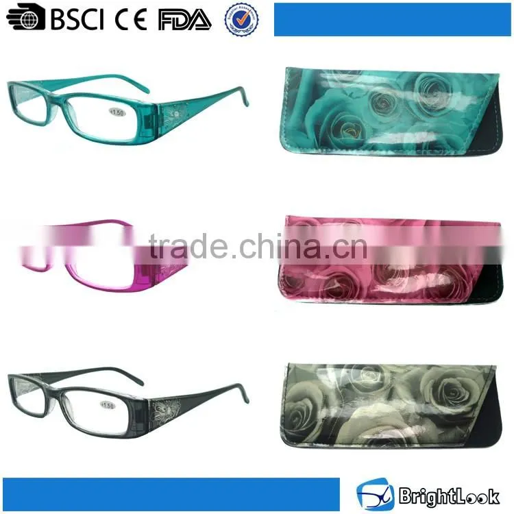 Vogue women reading glasses frame china eyeglasses with pouch