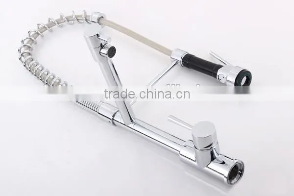 restaurant stainless steel brushed sink faucet, kitchen water heater tap, elegent pull out basin faucet