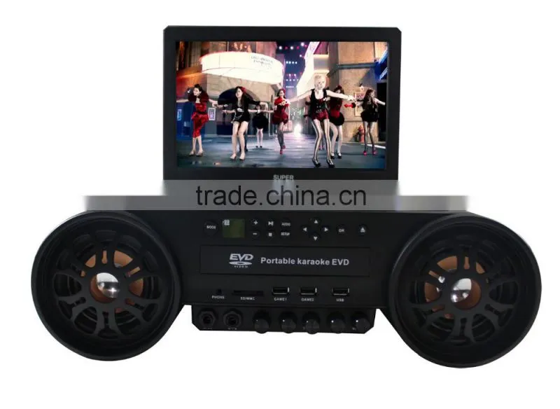12inch Portable DVD Player Compatible with DVD, VCD, MP3, MP4 JPEG(DRVX)