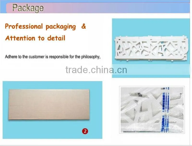 Good quality hot sale modern wood plastic material carved display shelf