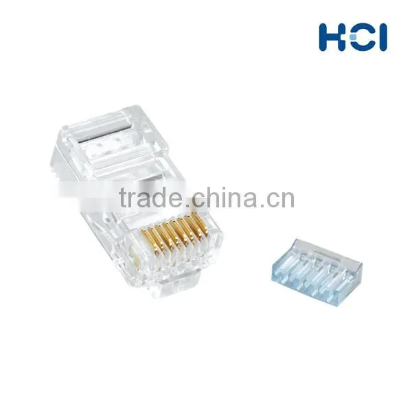 Taiwan Manufacturer EZ RJ45 8P8C UTP Solid and Stranded Modular Plug for Cat 6 Cable