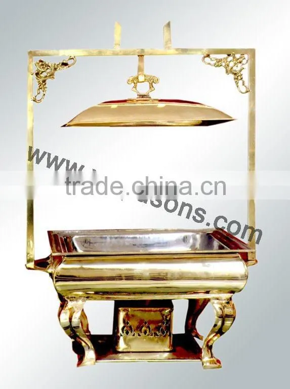 new design handmade chafing dish for sale | 2016 metal made chafing dish | modern chafing dish | brass plated chafing dish