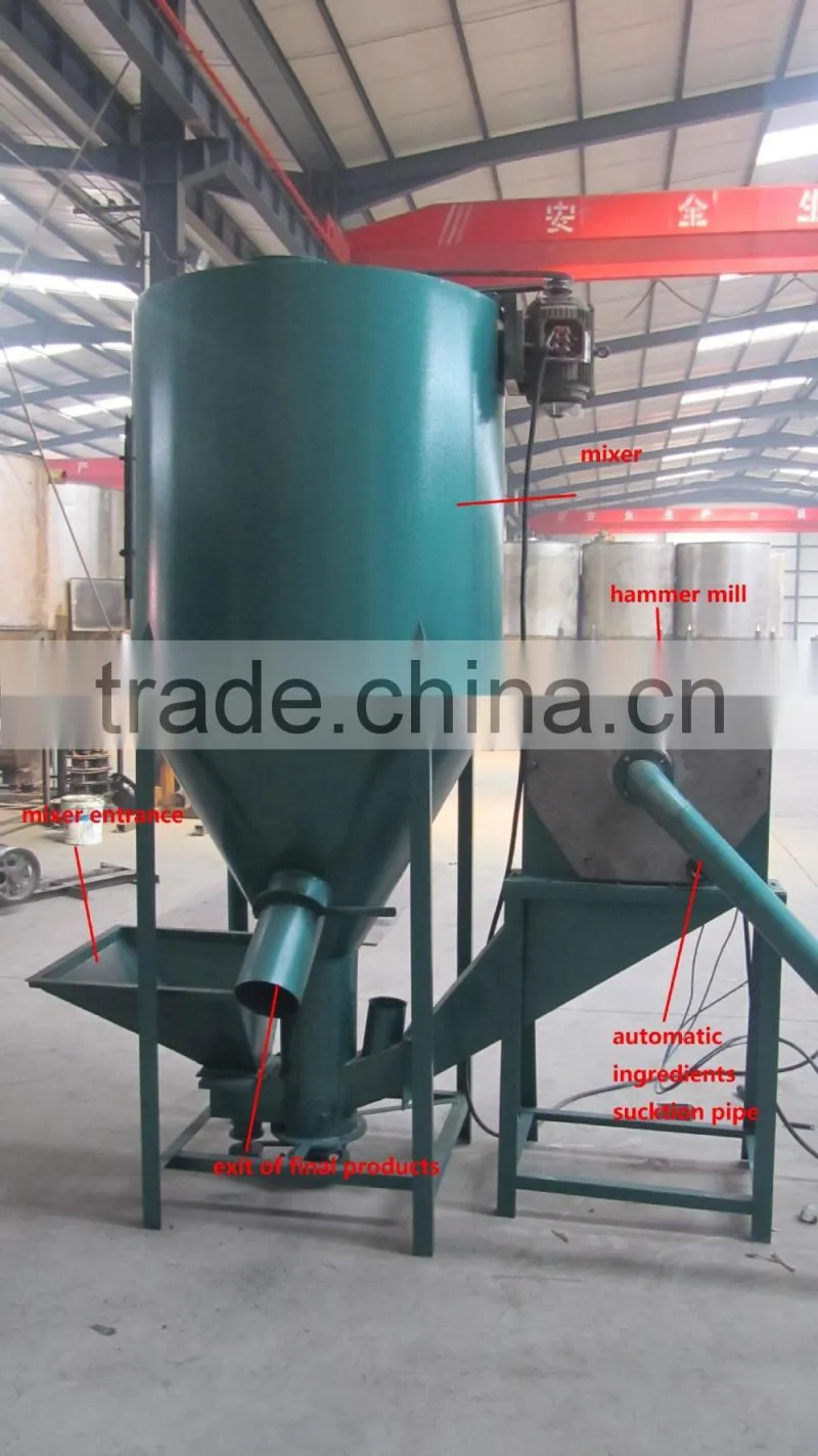 feed mill and mixer for small scale poultry farm animal poultry feed mill