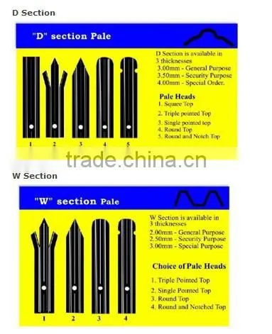 Euro palisade fence wrought iron fence garden fencing (Anping factory)