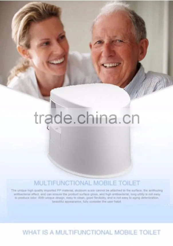 Multifunction Plastic Movable Mobile Toilet for Adult