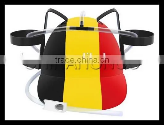 Belgium plastic drinking hat for Euro 2016 FRANCE
