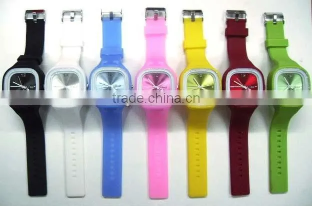 Fresh perfect flowery analog jelly candy smart quartz silicone watch for all