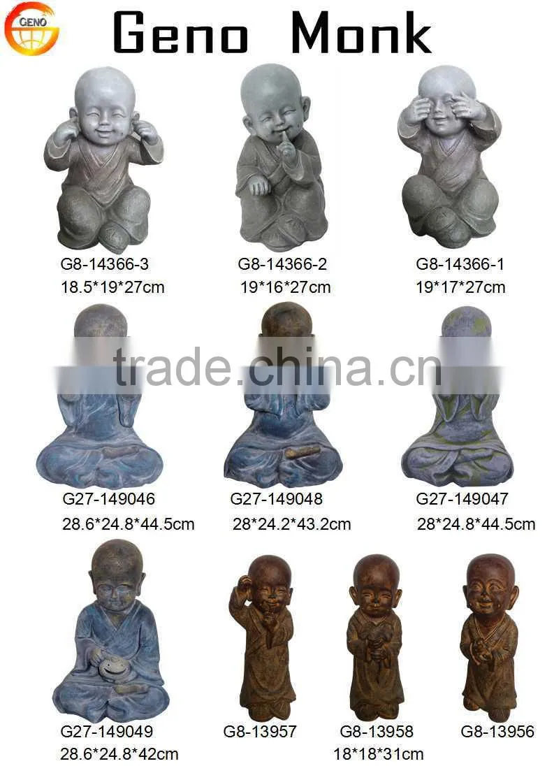 high quality little resin buddha for garden decor