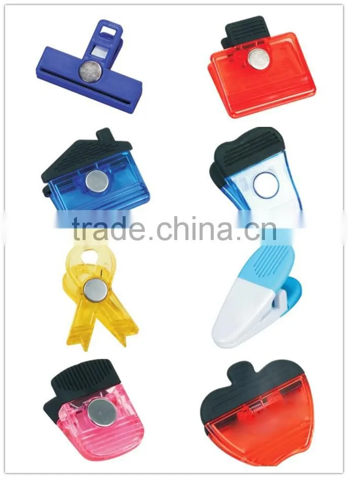 Apple shaped plastic magnet clip