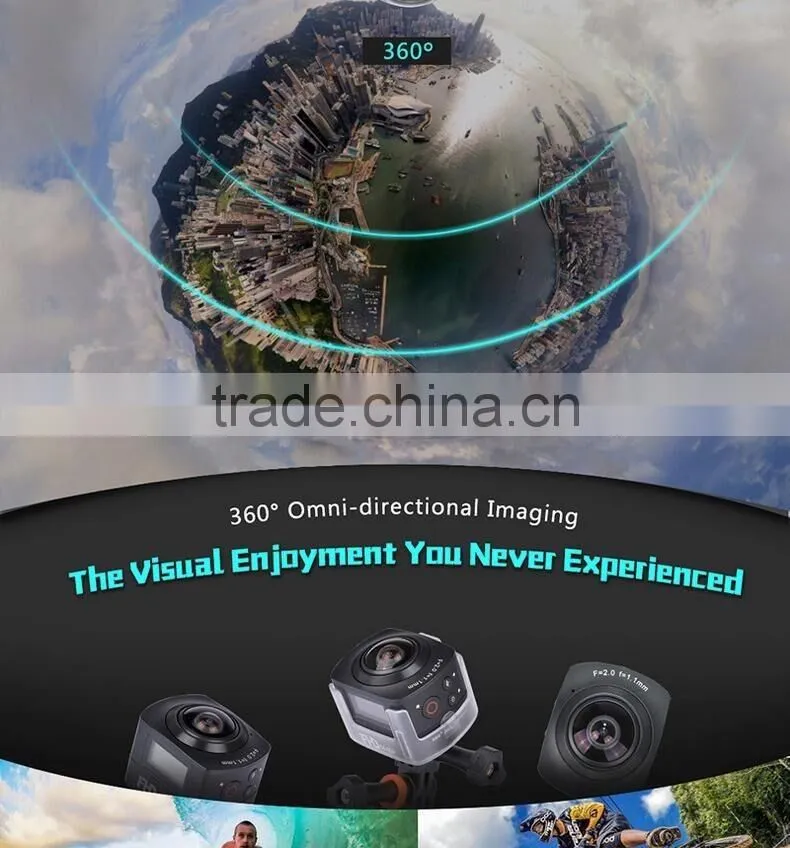 New Arrival Waterproof 360 Degree VR Sports Video Camera Wifi Multifunctional Mini Outdoor Portable VR Sports Camera