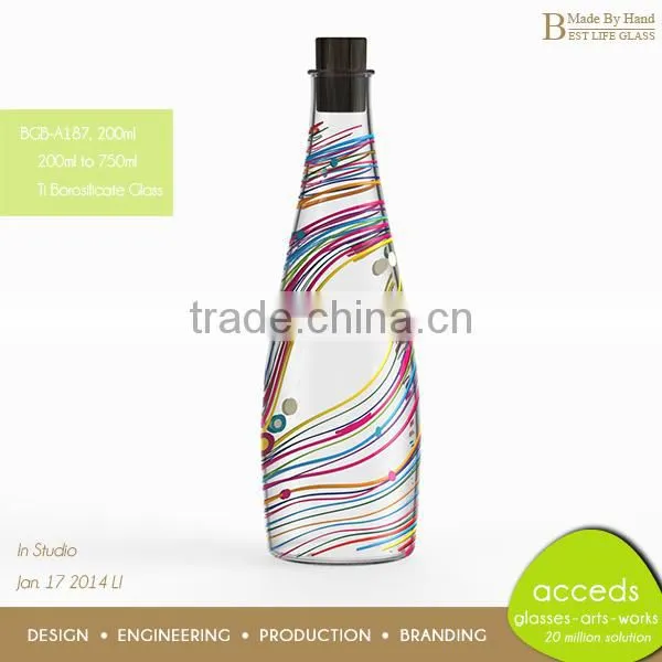 OEM/ODM Glass Milk Bottle With Color Printing