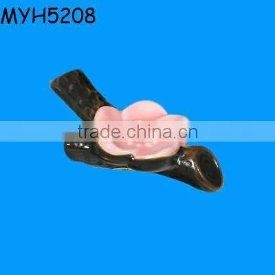 Very Elegant Green Ceramic Crane Chopstick Rest