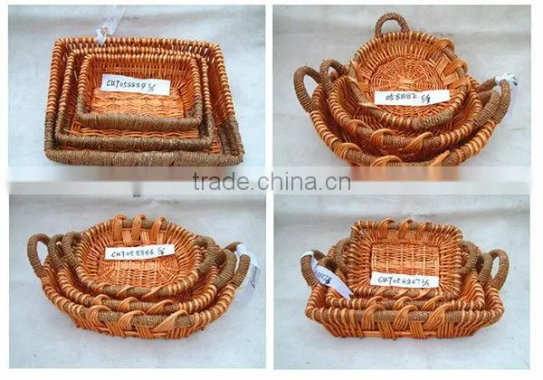 willow handmade disposable white wicker tray