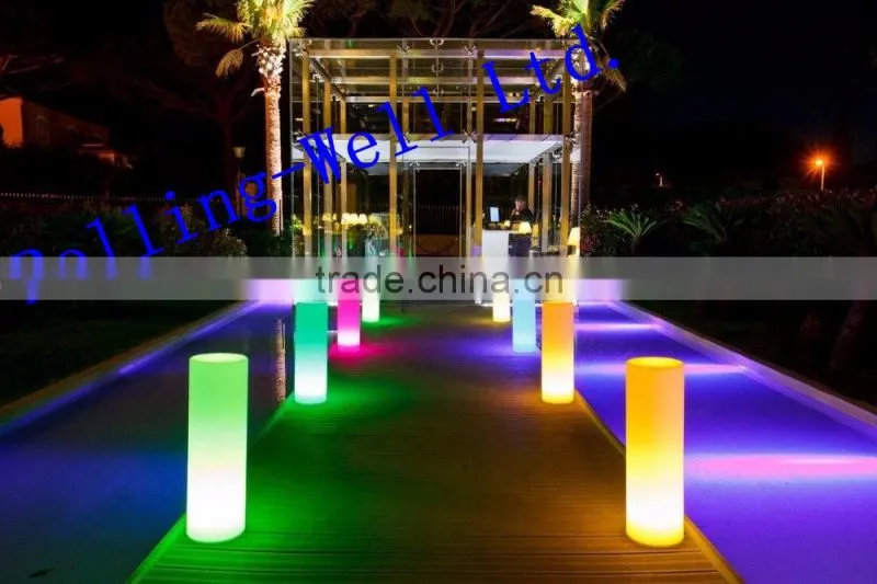 Party or wedding event used led illuminated pillar/ colorfull changable led light up pillar in different size