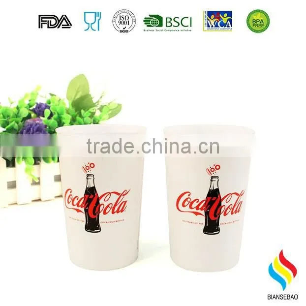 OEM logo food grade PP 12oz plastic cup for season gift