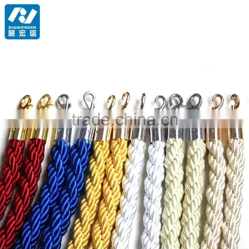 Polished Stainless Steel Rope Pole Barrier and Stanchion