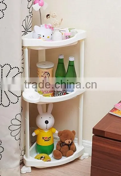plastic 3 or 4 layers bathrooms tripod shelf