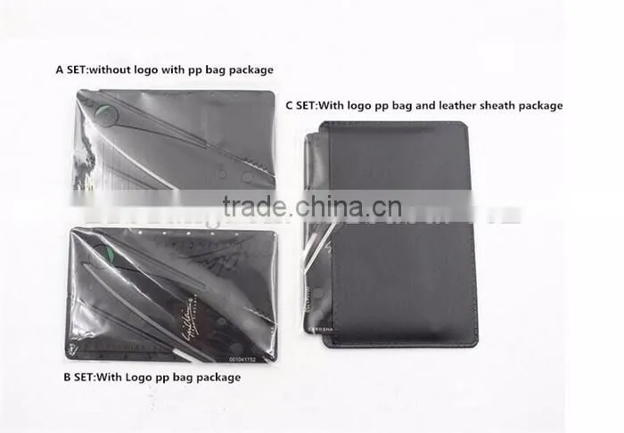 Special gift for men six color stainless steel with metal handle portable survival blade wallet foldable credit card knife