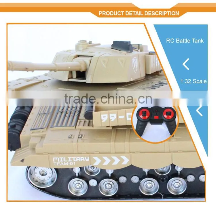 toys best selling1:32 4CH simulation model RC war best tank