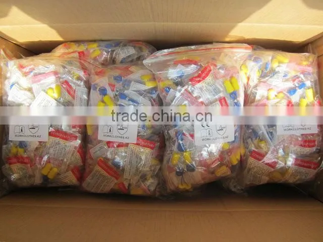DDSAFETY Cheap Wholesale Earplug With PU Foam Corded Yellow
