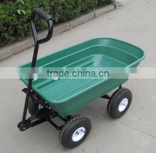 Folding Plastic tray garden dump tool cart TC4253