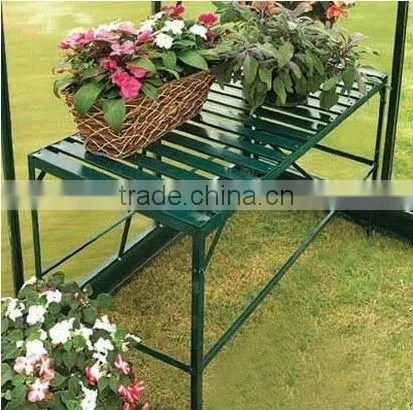 golden aluminum greenhouse shelf