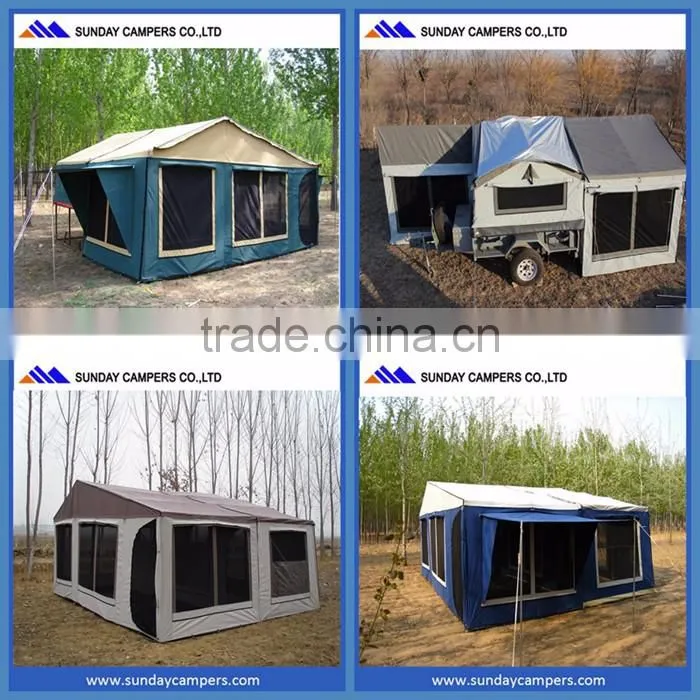 Australia market style Luxury Camping off road hard floor camper trailer tent