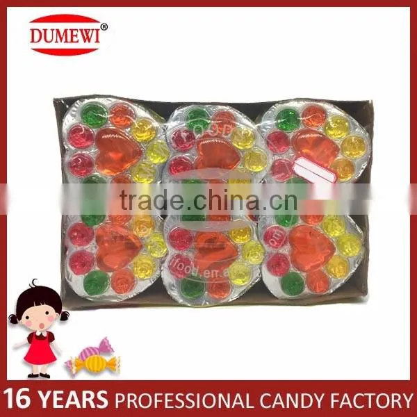 Halal Heart and Rose Shaped Fruity Jelly Cube Candy