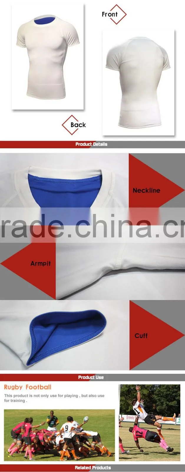 Men's Cool Dry sport wear Compression Reversible Baselayer Short Sleeves Baselayer T Shirts
