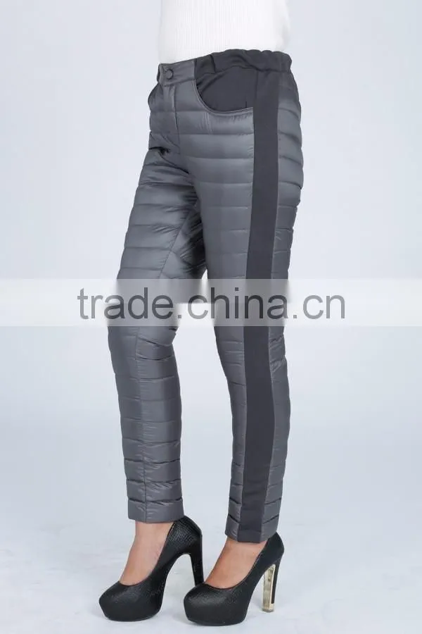american market gray women down pants for winter