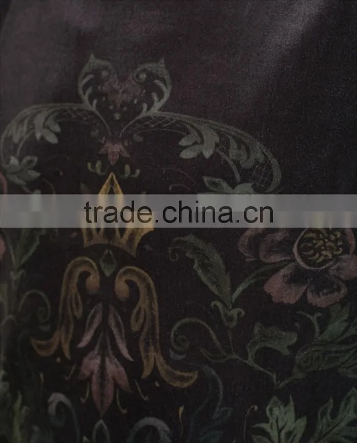 Flower print velvet custom t-shirt printing for men