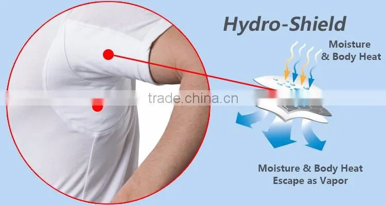 Men's crew neck white sweatshield undershirt