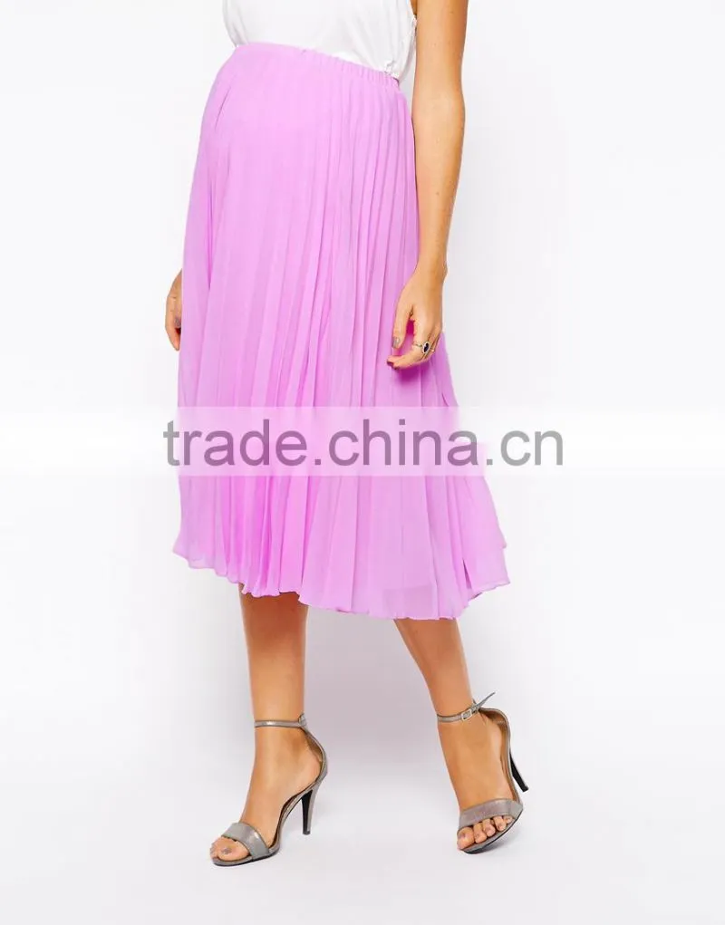 Maternity Pleated Midi Skirt