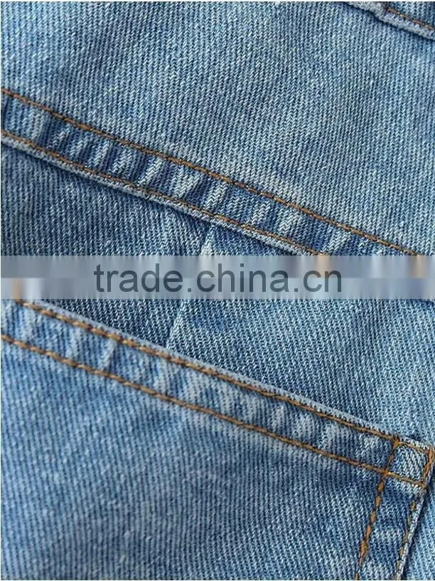 2017 Fashion Girl custom Summer denim skirt emboridery floral casual skirt