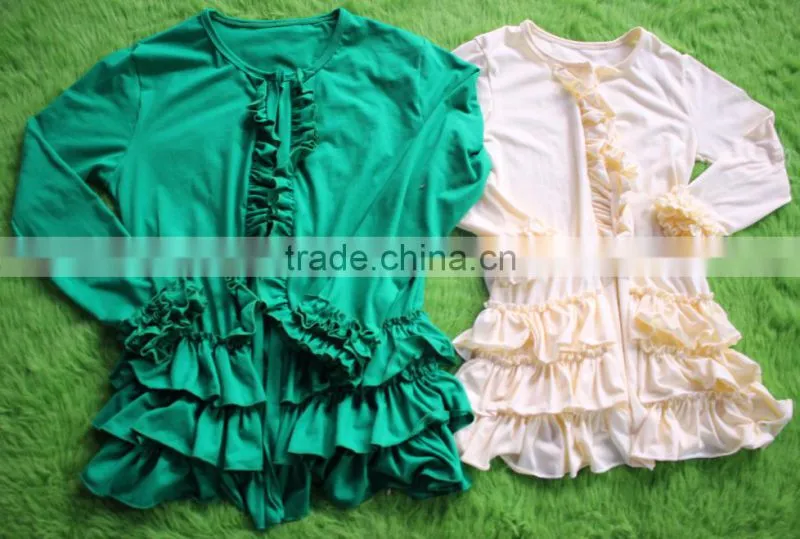 Cotton Mom Cardigan Ruffle Plus Size Top For Lady Long Sleeves Blouse For Women Spring Clothes Boutique