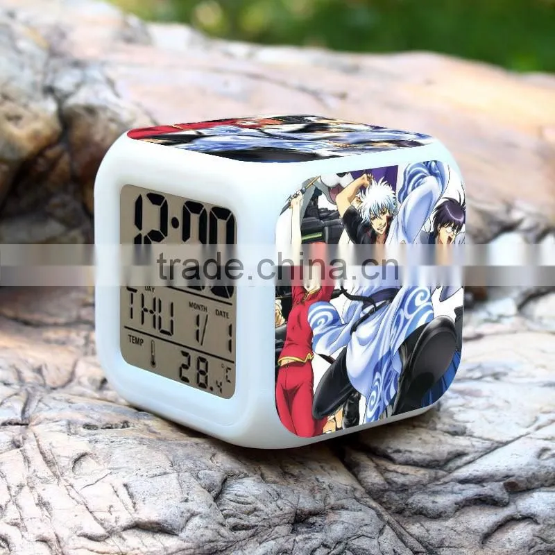 (Hot Anime) Led clock Gin Tama Alarm clock,LED digital clock, low price led digital clock display