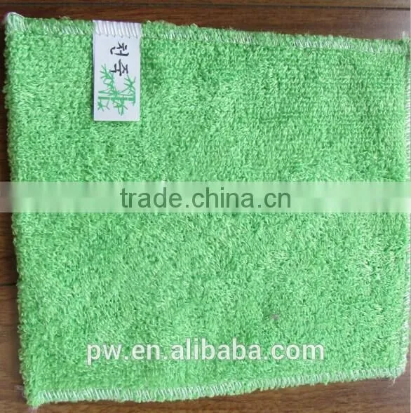 Yellow kitchen dishcloth clean towel 100% bamboo Fiber Washing dish Special increase contact surface to clean oil and stains