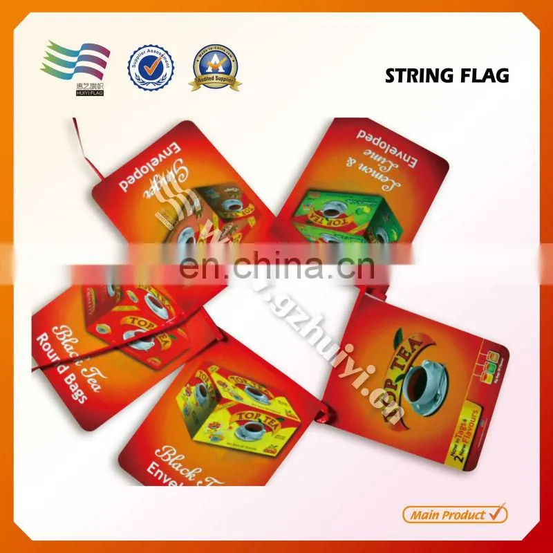 Promotional Polyester Pennant String Flag For Advertising