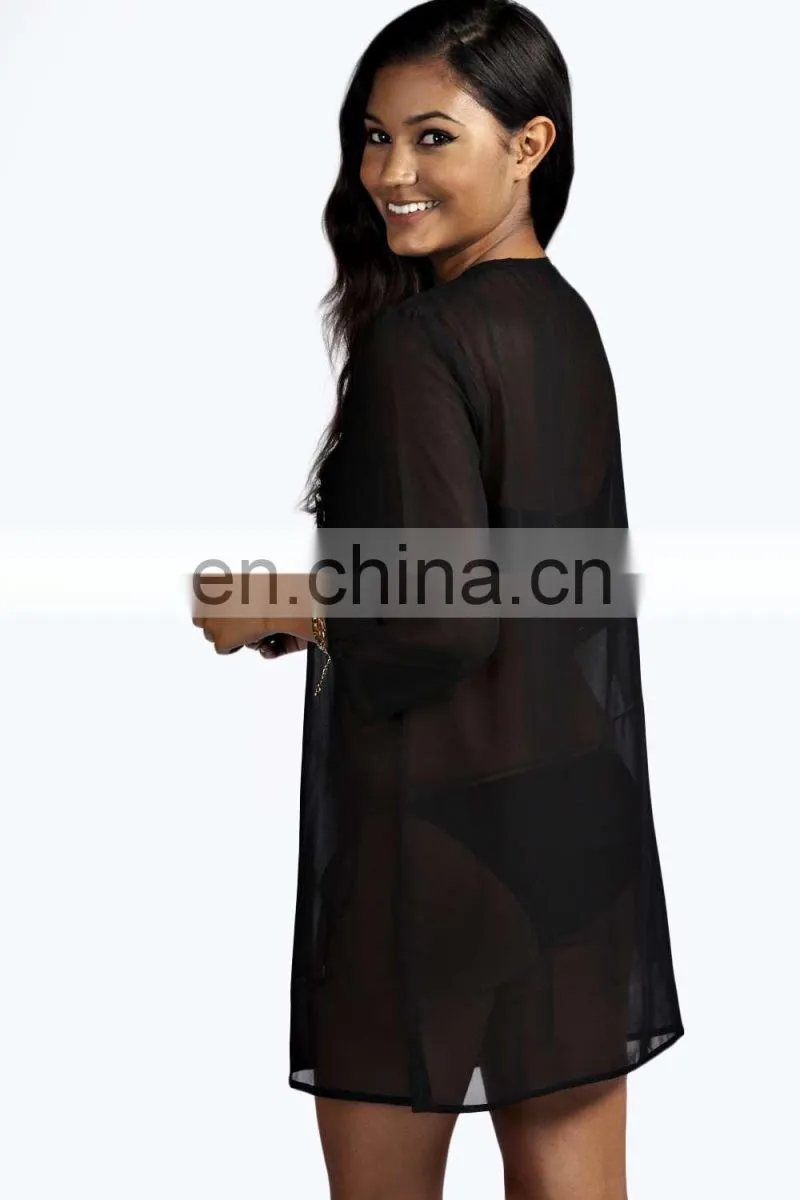 EMBELLISHED DETAIL KAFTAN PONCHO KAFTAN Slim Embroidered Poncho/ Short Kaftan For Women Summer Wear