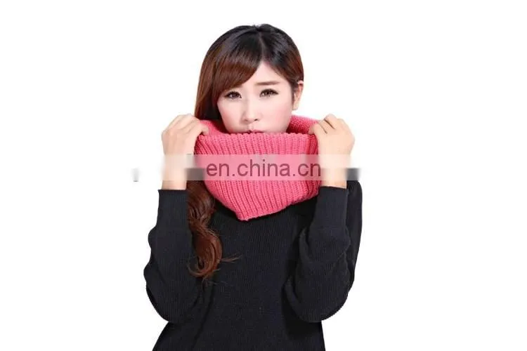 2018 colors knitting loop winter scarf infinity