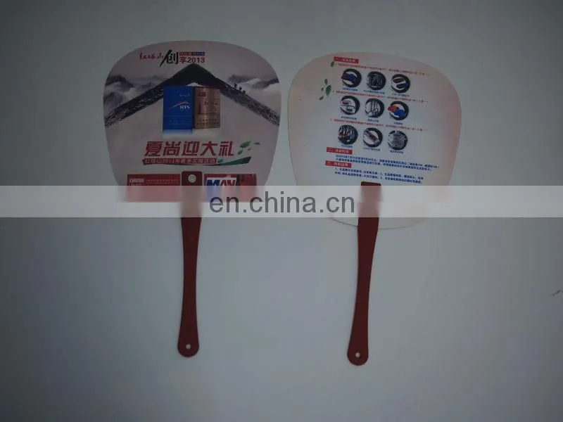Cheap hand held shape customized fans