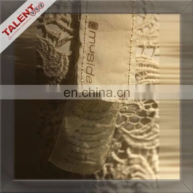 custom new design stitching and printing clothes tag
