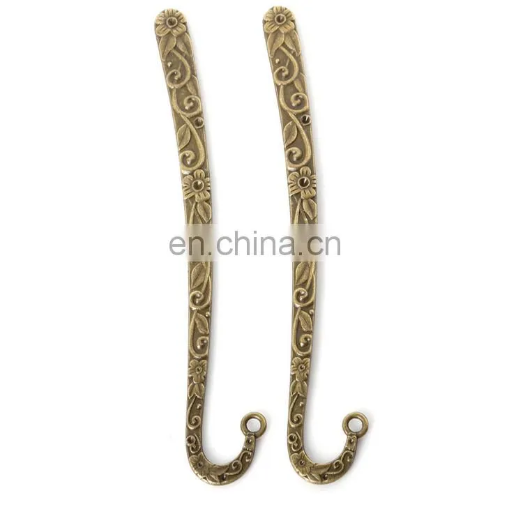 Wholesale Stock Items Cheap Birthday Gift Custom Bronze Leaf Style Custom DIY Vintage Metal Bookmark