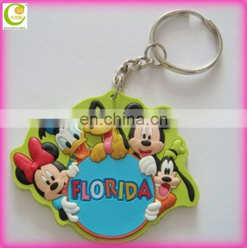 Lovely promotinal gifts 3d silicone rubber elephant keychain