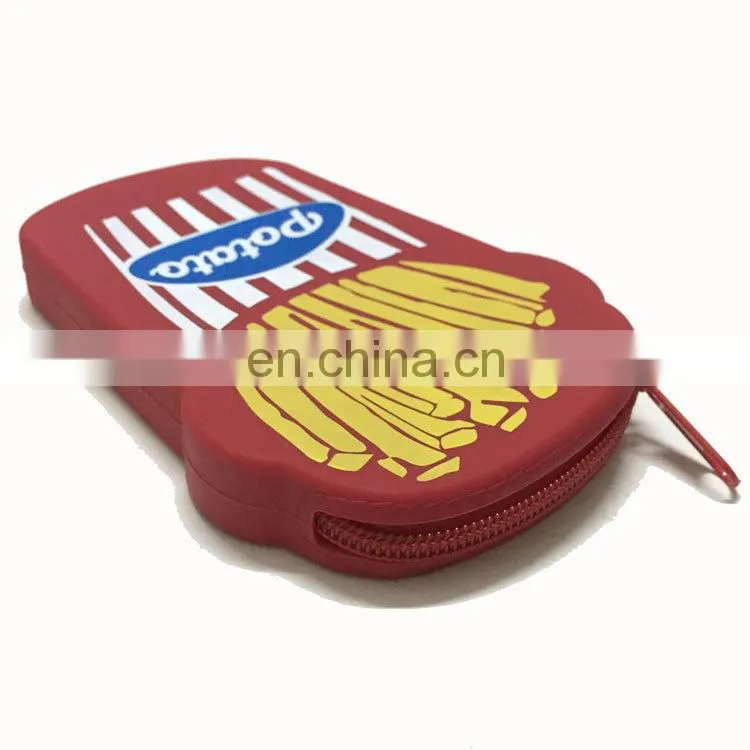 Custom Creative Silicone Wallet Cups Shape Zipper Kids Mini Change Money Bag Cheap Coin Purse