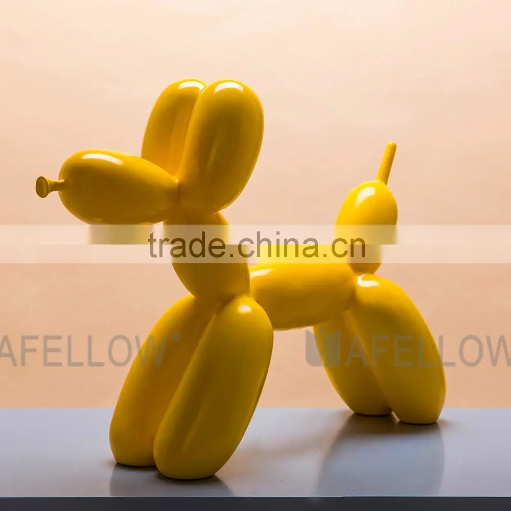 Fiberglass dog mannequin,yellow mannequin Balloon Dog manikin dog KEVIN2-Y