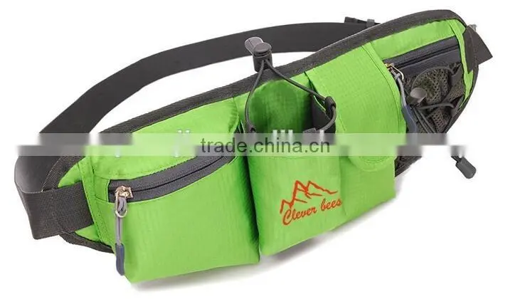 Outdoor Sports Fanny Waist Pack Unisex, Adjustable Strap Travel Sport Running Waist Bag with Water Bottle Storage Mesh Pocket