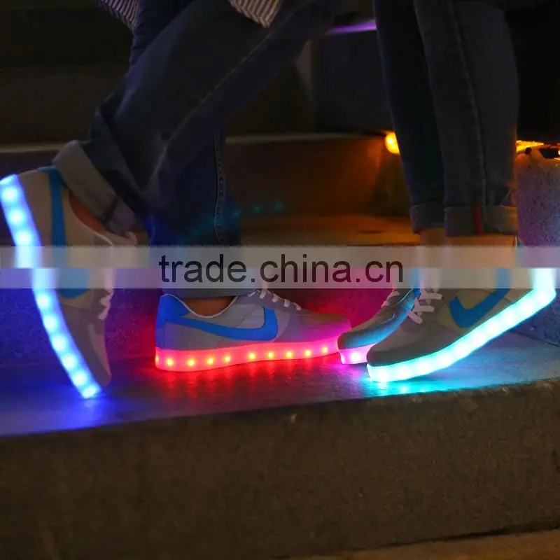 2016 Crazy hot selling PU shoes for men led shoes
