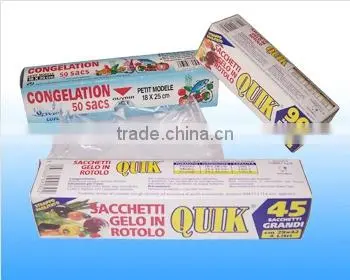 LDPE Reclosable Freezer Zip Slider Bags